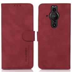 KHAZNEH KHAZNEH Sony Xperia Pro-I Fodral Retro L&auml;der R&ouml;d