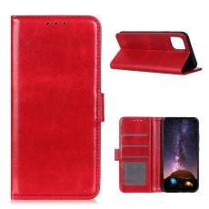  Xiaomi Mi 11 - Crazy Horse L&auml;der Fodral - R&ouml;d