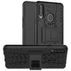  Samsung Galaxy A20s - Ultimata St&ouml;tt&aring;liga Skalet med St&ouml;d - Svart