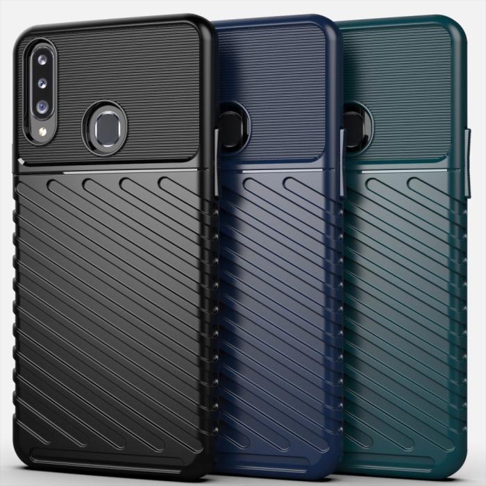 Bild 3,  Samsung Galaxy A20s - Twill Textur Skal - Svart