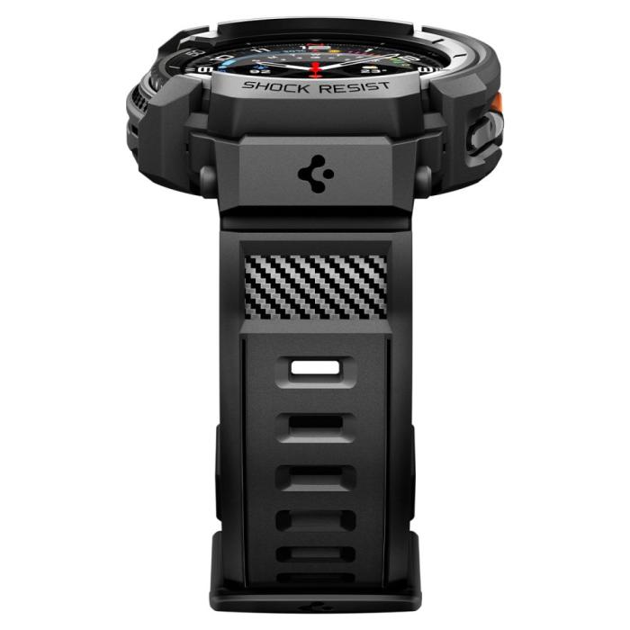 Bild 4, Spigen Spigen Galaxy Watch 8 46 mm Skal/Armband Rugged Armor 'Pro' Matt Svart