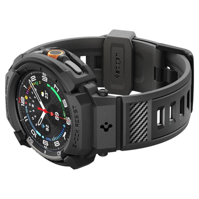 Bild 6, Spigen Spigen Galaxy Watch 8 46 mm Skal/Armband Rugged Armor 'Pro' Matt Svart