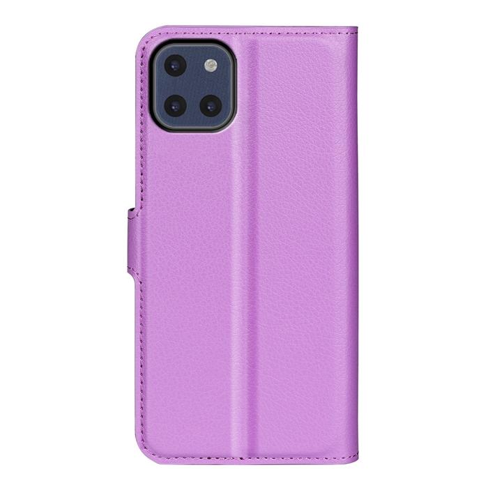 Bild 3,  Samsung Galaxy A03 Fodral Litchi Läder Lila