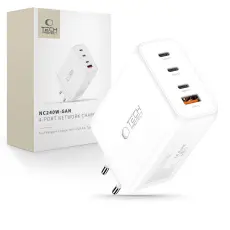 Tech-Protect Tech-Protect 240W V&auml;ggladdare PD QC3.0 USB-C / USB-A Vit