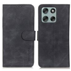 KHAZNEH KHAZNEH Motorola Moto G56 5G Fodral L&auml;der Svart