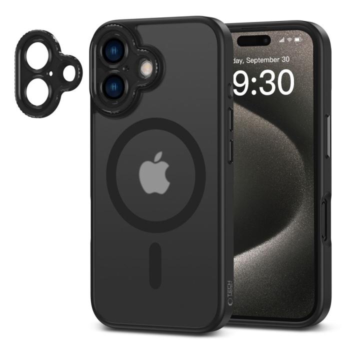 Bild 2, Tech-Protect Tech-Protect iPhone 16 Skal MagSafe MagCam Matt Svart