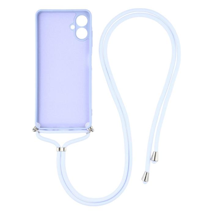 Bild 2,  Samsung Galaxy A07 Skal TPU Med Mobilsnöre Lila