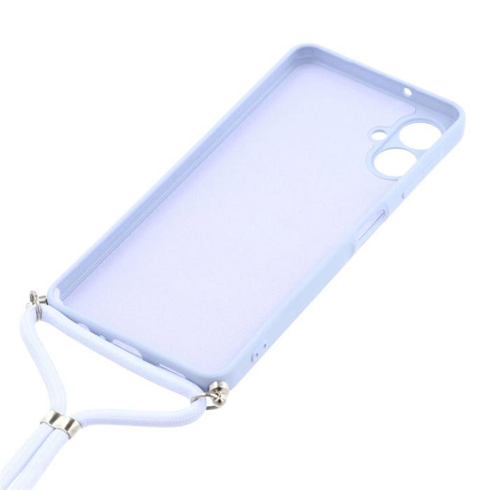 Bild 5,  Samsung Galaxy A07 Skal TPU Med Mobilsnöre Lila