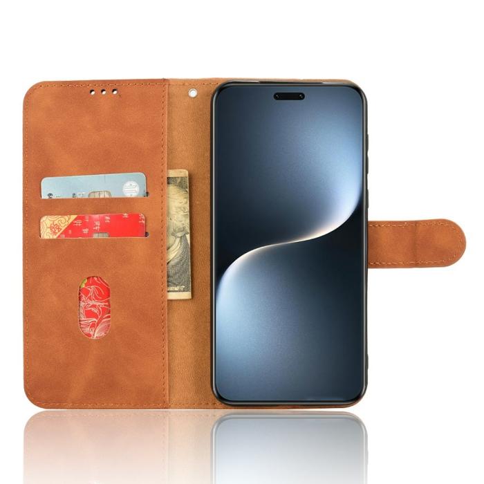Bild 3,  Honor Magic7 Pro Fodral Läder Skin Feel Brun