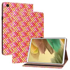  Samsung Galaxy Tab A7 Lite (2021) Fodral V&auml;vd Textur Rosa/Gul