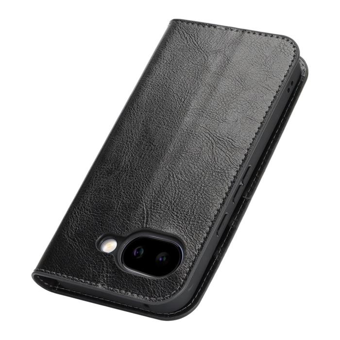 Bild 4,  Google Pixel 10a Fodral Flip Äkta Läder Svart