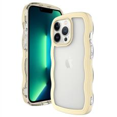  iPhone 15 Pro Max Skal Wavy Hybrid Transparent/Gul