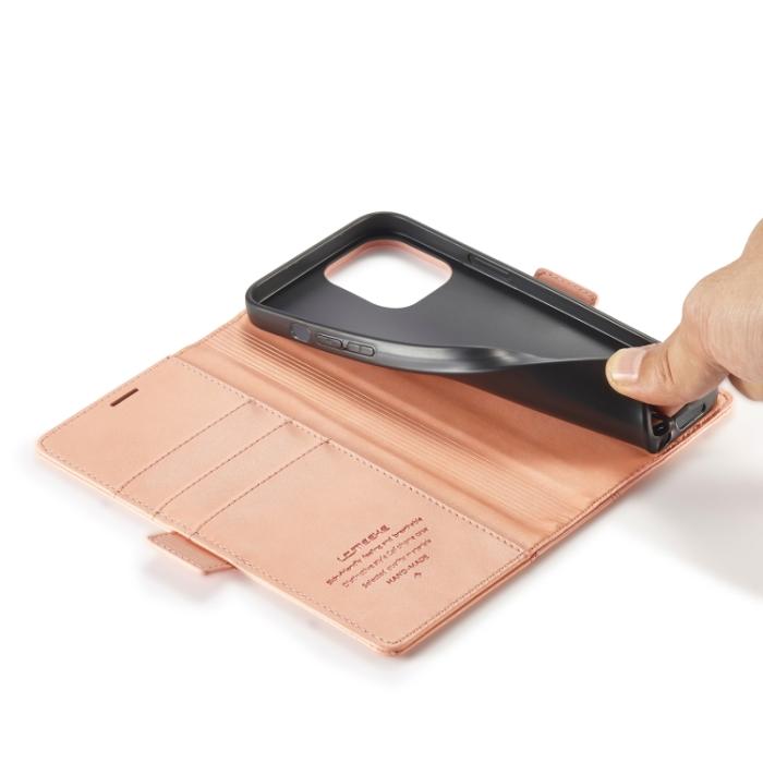Bild 6, LC.IMEEKE LC.IMEEKE iPhone 14 Pro Fodral Med Magnetisk Stängning Roséguld