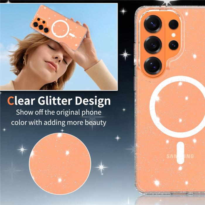 Bild 2,  Samsung Galaxy S26 Ultra Skal MagSafe Glitter Transparent