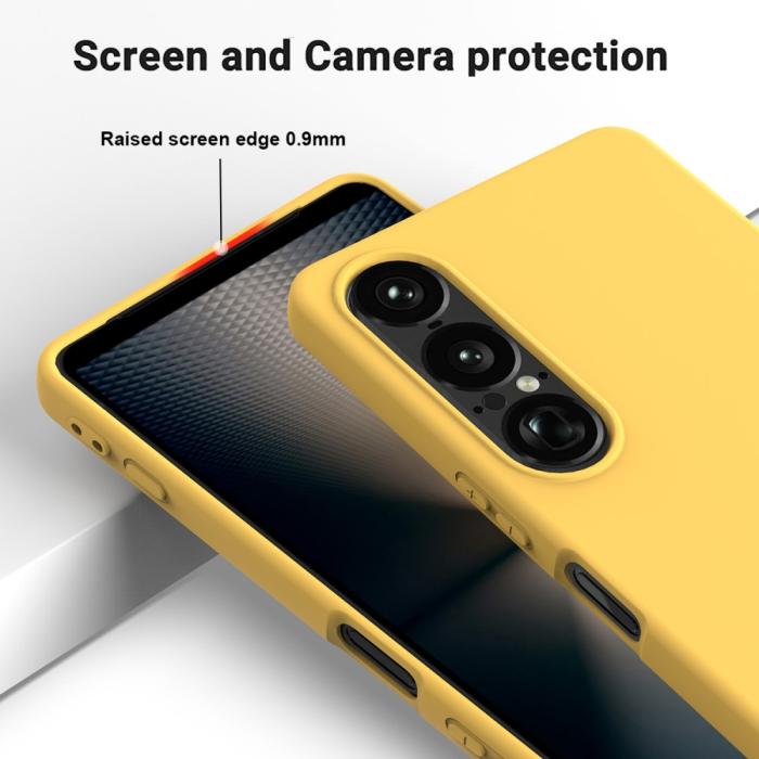 Bild 4,  Sony Xperia 1 VII Skal Liquid Silikon Gul