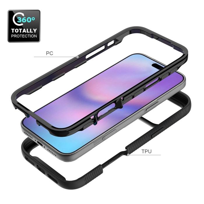 Bild 5,  iPhone 17 Pro Max Skal Hybrid Shockproof Svart
