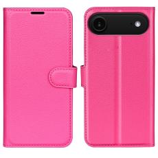  iPhone Air Fodral Litchi L&auml;der Rosa