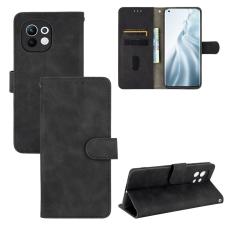  Xiaomi Mi 11 - Silkeslent L&auml;der Fodral - Svart