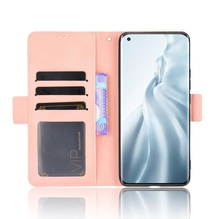Bild 5,  Xiaomi Mi 11 - Fodral Med Avtagbart Kortfodral - Ljus Rosa