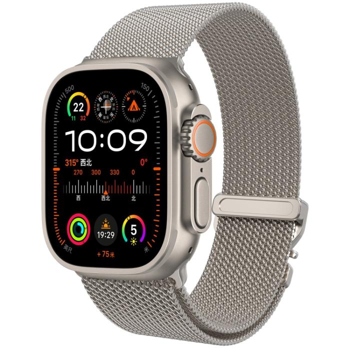Bild 3,  Apple Watch 38/40/41/42 mm Klockarmband Milanese Titanium