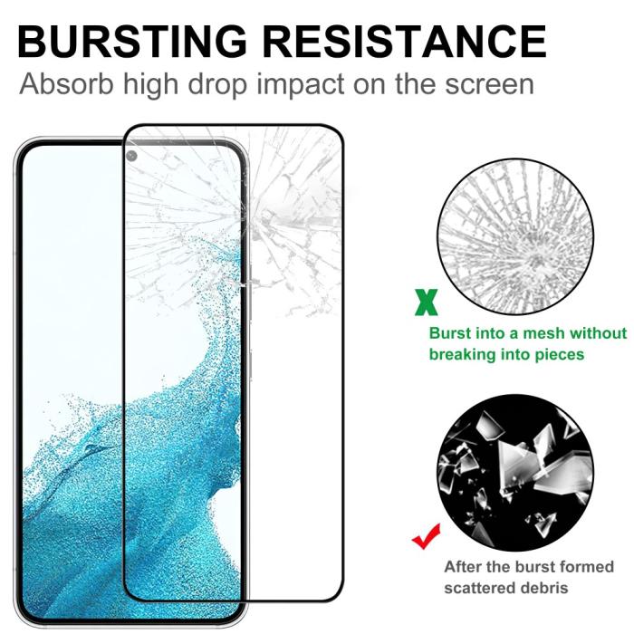 Bild 4,  Samsung Galaxy S23 Skärmskydd Heltäckande Härdat Glas