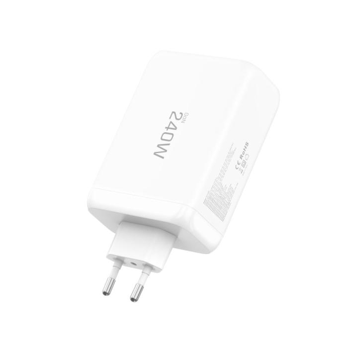 Bild 4, Tech-Protect Tech-Protect 240W Väggladdare PD QC3.0 USB-C / USB-A Vit