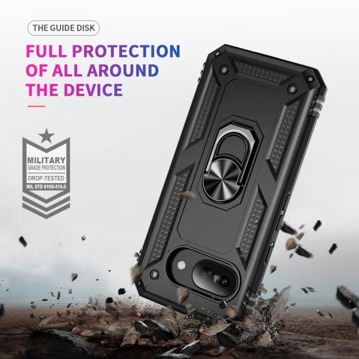 Bild 5,  Google Pixel 9a Skal Shockproof Hybrid Ring Svart