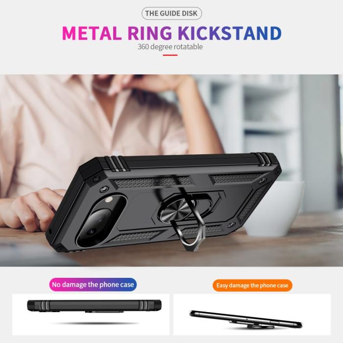 Bild 6,  Google Pixel 9a Skal Shockproof Hybrid Ring Svart