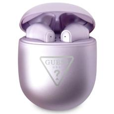 Guess Guess True Wireless H&ouml;rlurar Triangle Logo Metallic Lila