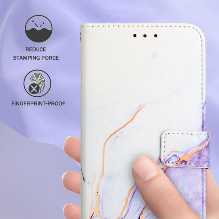 Bild 6,  Xiaomi Redmi 10C Fodral Marmor Vit/Lila