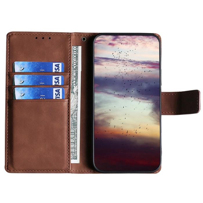 Bild 2,  Samsung Galaxy S23 Plus Fodral Krokodil Textur Brun