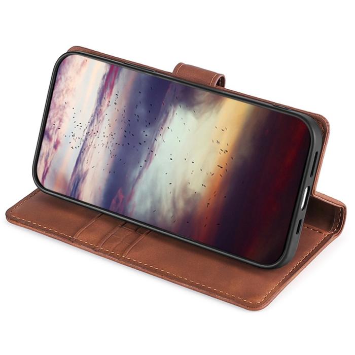 Bild 3,  Samsung Galaxy S23 Plus Fodral Krokodil Textur Brun