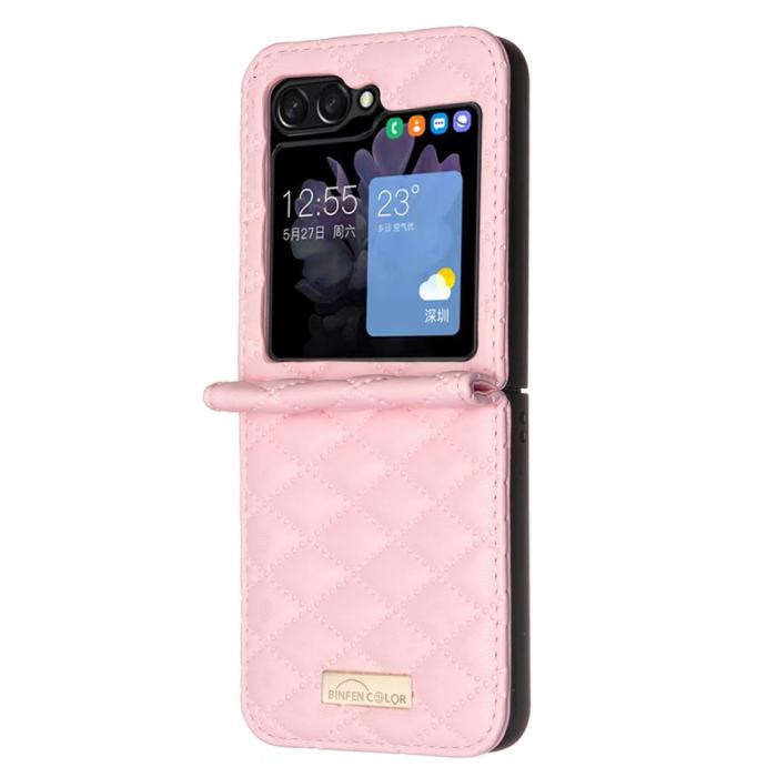 Bild 3, BINFEN BINFEN Galaxy Z Flip 6/7 FE Skal Diamond Textur Rosa