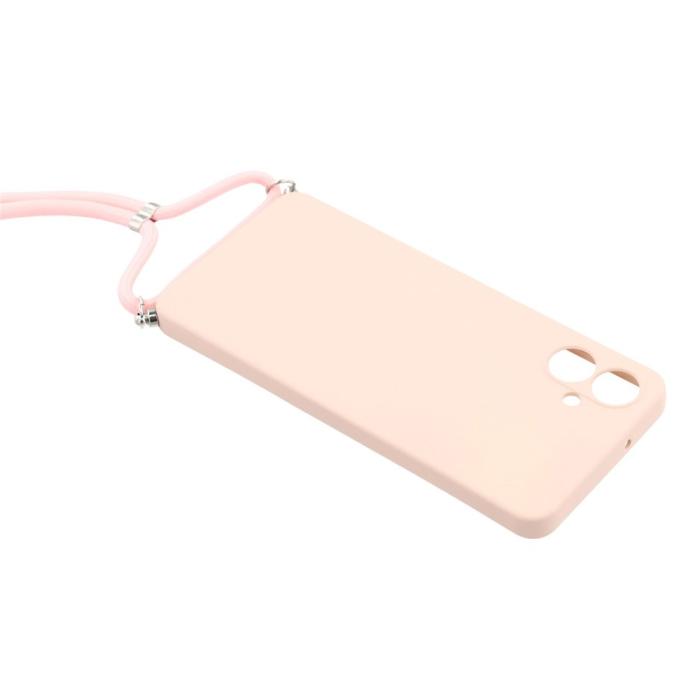 Bild 4,  Samsung Galaxy A07 Skal TPU Med Mobilsnöre Rosa