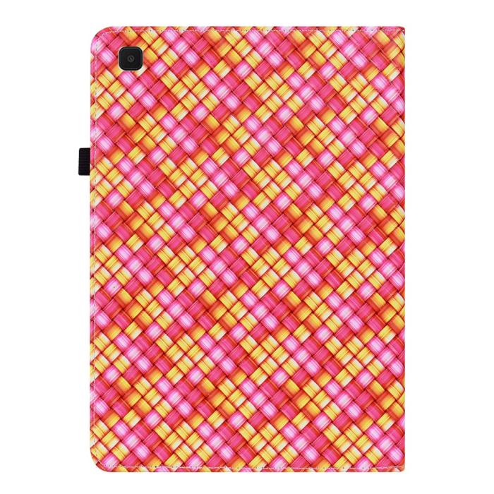 Bild 3,  Samsung Galaxy Tab A7 Lite (2021) Fodral Vävd Textur Rosa/Gul