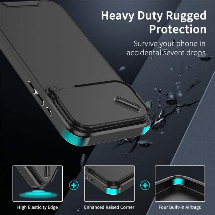 Bild 2,  iPhone 17 Pro Skal Hybrid Armor CamCover Svart