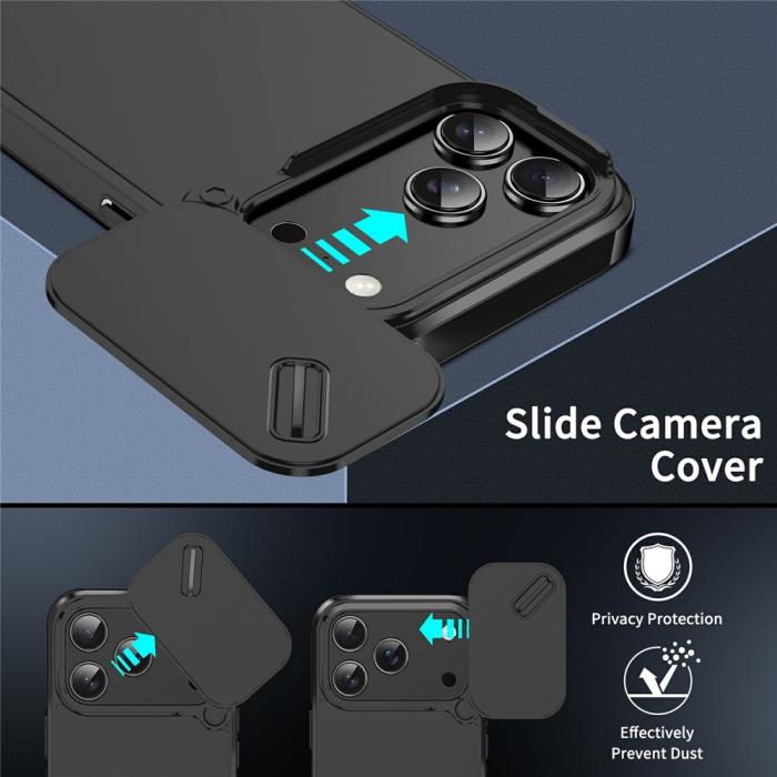 Bild 3,  iPhone 17 Pro Skal Hybrid Armor CamCover Svart