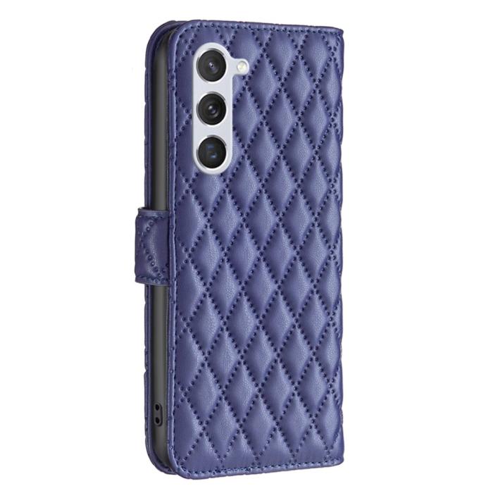 Bild 5,  Samsung Galaxy S24 Fodral Diamond Läder Blå