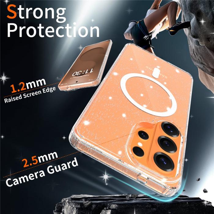 Bild 3,  Samsung Galaxy S26 Ultra Skal MagSafe Glitter Transparent