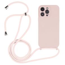  iPhone 15 Pro Max Skal Silikon Med Sn&ouml;re Rosa