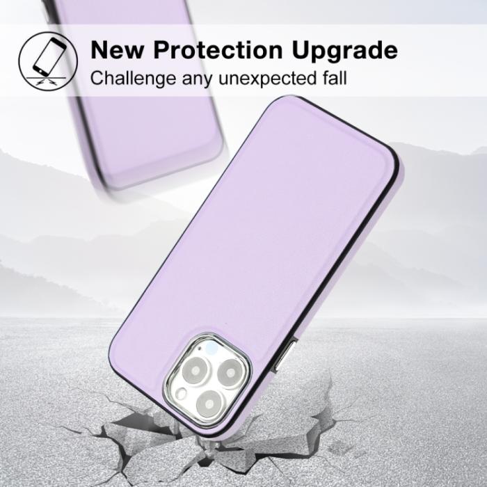 Bild 3,  iPhone 15 Pro Skal Läderbelagt Lila