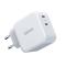 Choetech Choetech 40W 3A 2x USB-C Power Delivery Snabbladdare - Vit