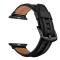  Äkta Läder Armband Apple Watch 42/44/45/46/49 mm Svart