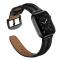  Äkta Läder Armband Apple Watch 42/44/45/46/49 mm Svart