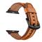  Äkta Läder Armband Apple Watch 42/44/45/46/49 mm Brun