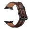  Äkta Läder Armband Apple Watch 42/44/45/46/49 mm Mörk Brun