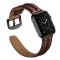  Äkta Läder Armband Apple Watch 42/44/45/46/49 mm Mörk Brun