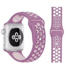  Ih&aring;ligt Silikon Armband Apple Watch 42/41/40/38 mm (M/L) - Lila