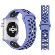  Ih&aring;ligt Silikon Armband Apple Watch 42/41/40/38 mm (M/L) - Lila/Svart