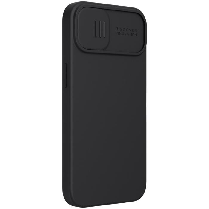 Bild 5, NILLKIN iPhone 13 Pro - NILLKIN MagSafe CamShield Silky Liquid Skal - Svart